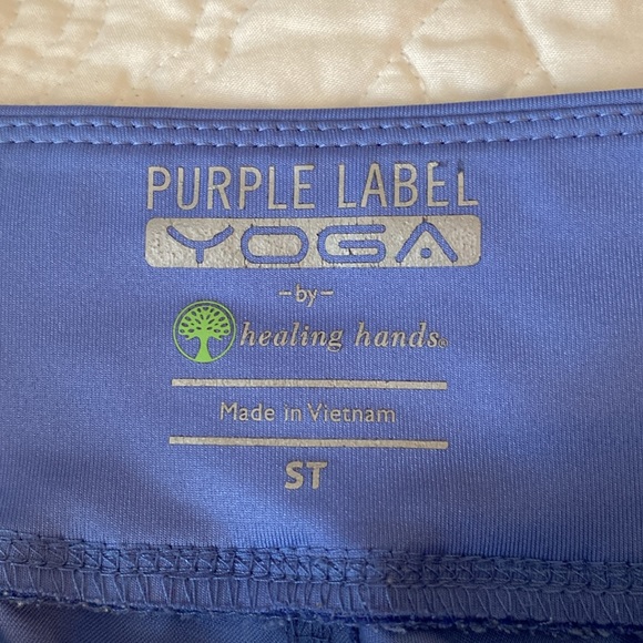 Healing Hands purple label yoga scrub pants, royal blue, SMALL/tall - Picture 2 of 6